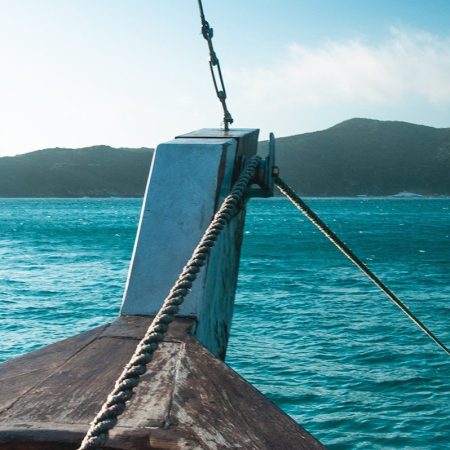 sailboat on water POV